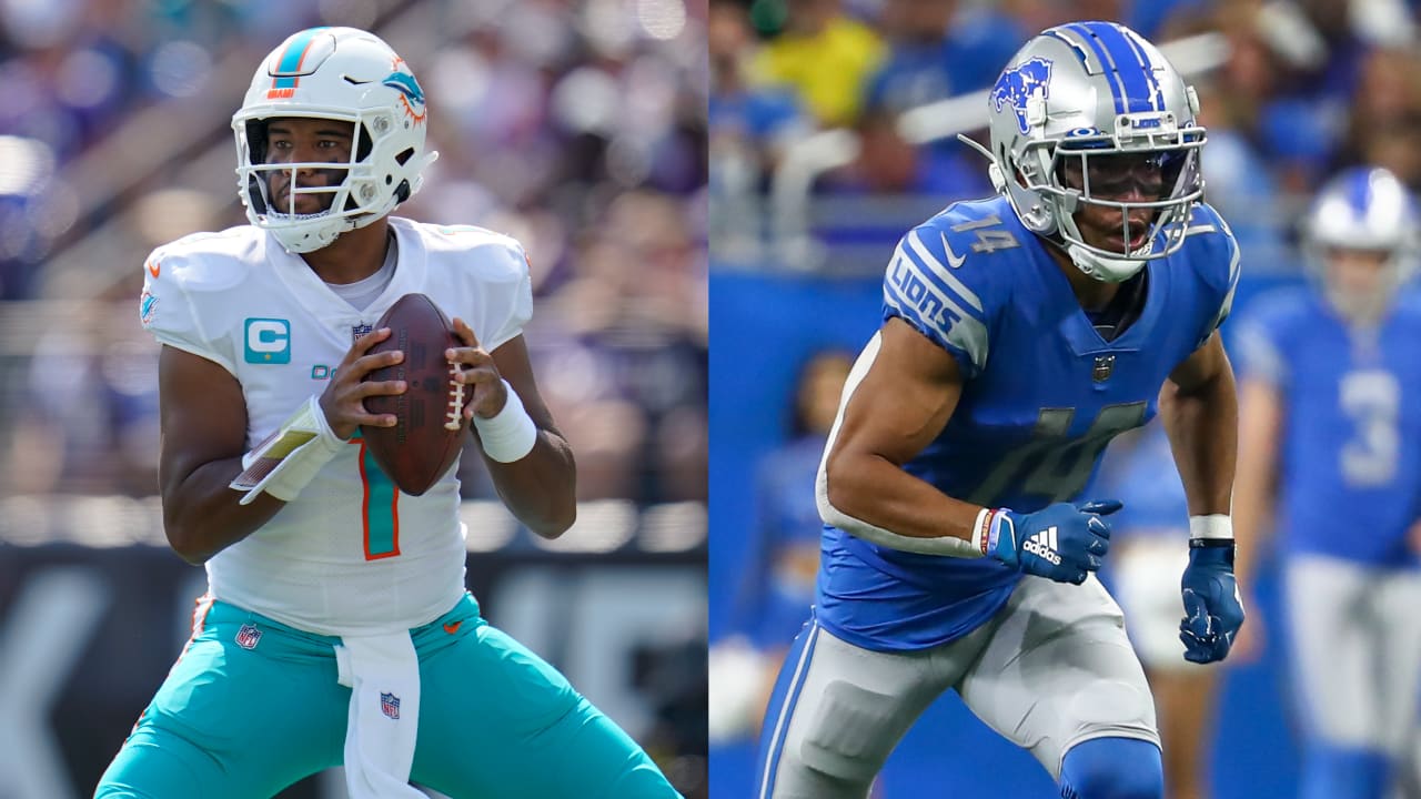 Dolphins QB Tua Tagovailoa, Lions WR Amon-Ra St. Brown highlight Players of the Week