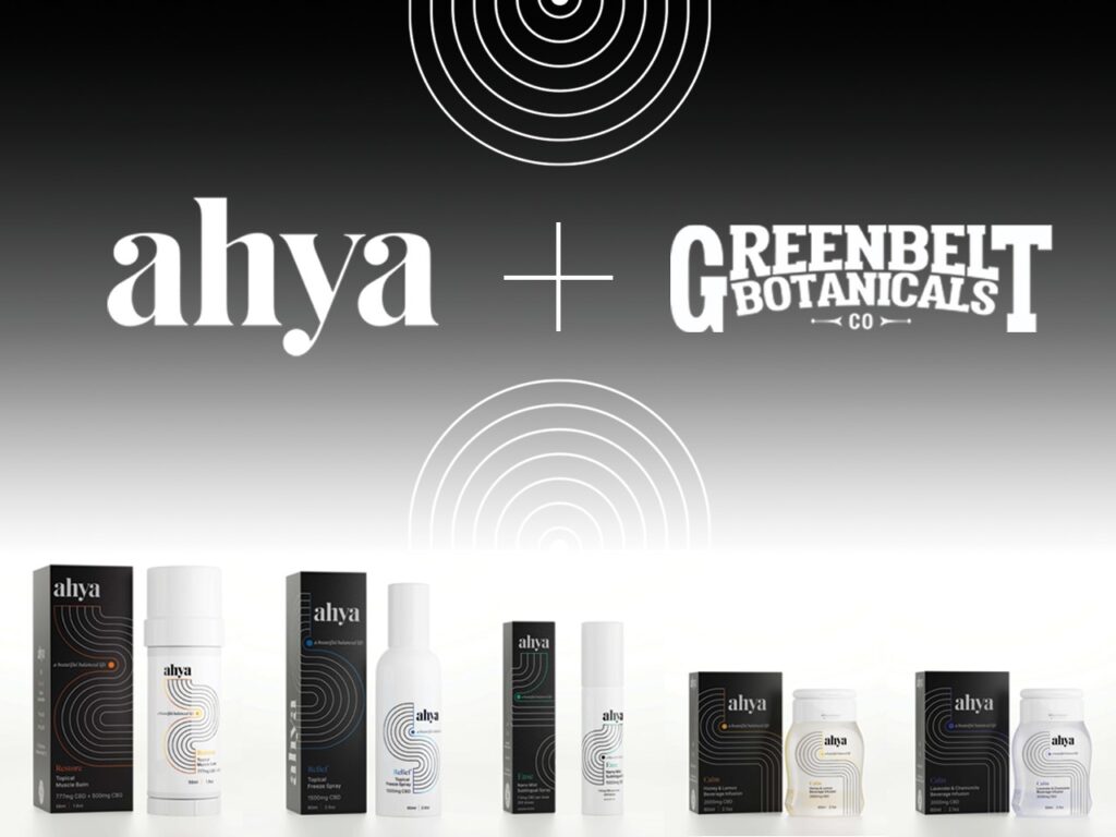 Ahya, a CBD brand founded in Austin, Texas, just announced its partnership with Greenbelt Botanicals