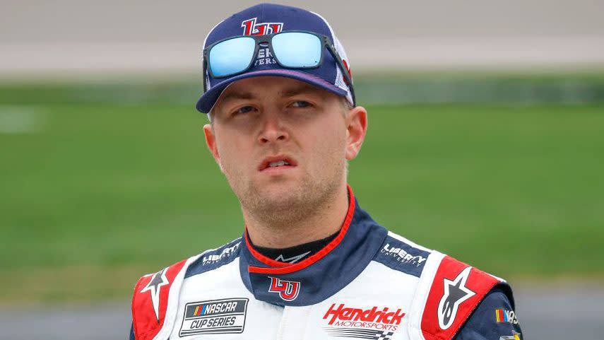 NASCAR penalizes William Byron for spinning Denny Hamlin