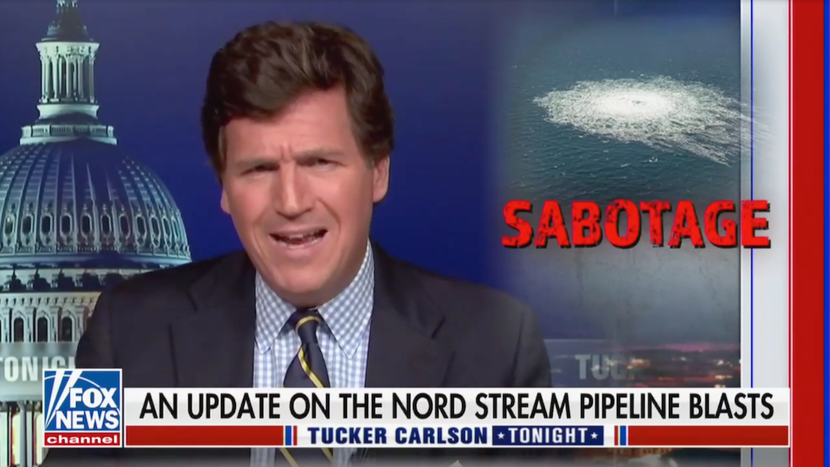 Tucker Carlson Insists Putin’s Not to Blame for Pipeline Explosions, Hours After Colleague Tweets Russia ‘Likely Culprit’