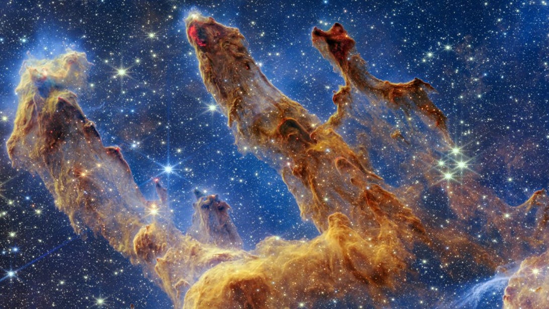 NASA’s Webb Telescope Captures ‘Pillars of Creation’ in Eye-Popping Detail